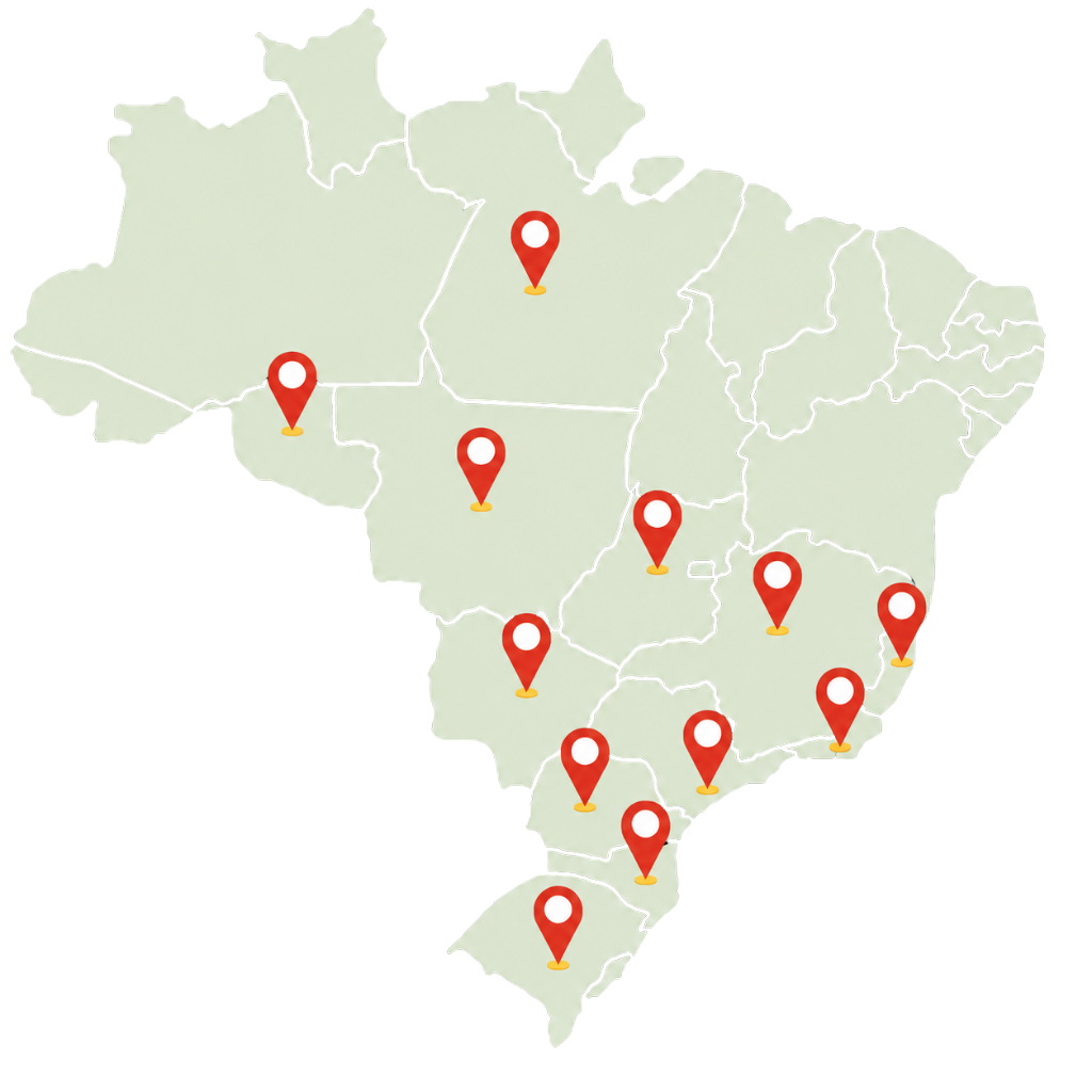 Mapa da Presença Nacional da CES Construtora